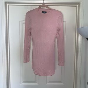 Lux Los Angeles body con dress in baby pink